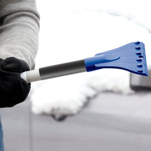 Load image into Gallery viewer, Snow Joe SJBLZD-JMB2-SJB 2-Pack Jumbo Telescoping Snow Broom + Ice Scraper, Blue/Blue