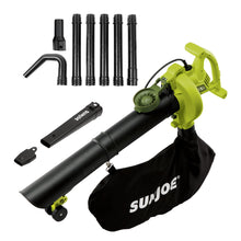 Load image into Gallery viewer, Sun Joe SBJ606E-GA-SJG-RM 4-in-1 Electric Blower | 250 MPH | 14 Amp | Vacuum | Mulcher | Gutter Cleaner (Certified Refurbished)