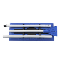 Load image into Gallery viewer, Snow Joe SJBLZD Original 2-in-1 Snow Broom with 18-Inch 3rd Party Tested Scratch Free Foam Head + Large Ice Scraper, Blue