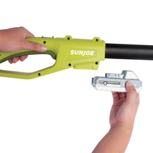 Load image into Gallery viewer, Sun Joe 24V-PS8-LTE 24-Volt iON+ Cordless Telescoping Pole Chainsaw Kit | 8-Inch | W/ 2.0-Ah Battery and Charger