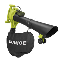 Load image into Gallery viewer, Sun Joe SBJ605E-RM 3-in-1 Electric Blower | 250 MPH | 14 Amp | Vacuum | Mulcher | Green (Certified Refurbished)
