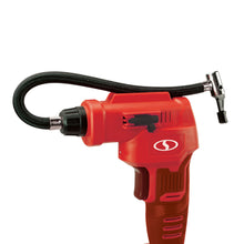Load image into Gallery viewer, Sun Joe 24V-AJC-LTE-RED-RM 24-Volt iON+ Cordless Portable Air Compressor Kit with Nozzle Adapters, Automatic Digital Pressure Gauge, Built-in LED Light &amp; Case, 2.0-Ah Battery and Charger (Red) (Certified Refurbished)
